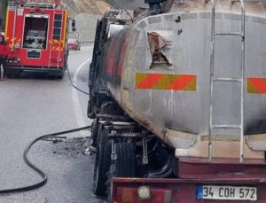 Zonguldak’ta mazot yüklü tanker yandı!